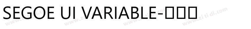 SEGOE UI VARIABLE字体转换